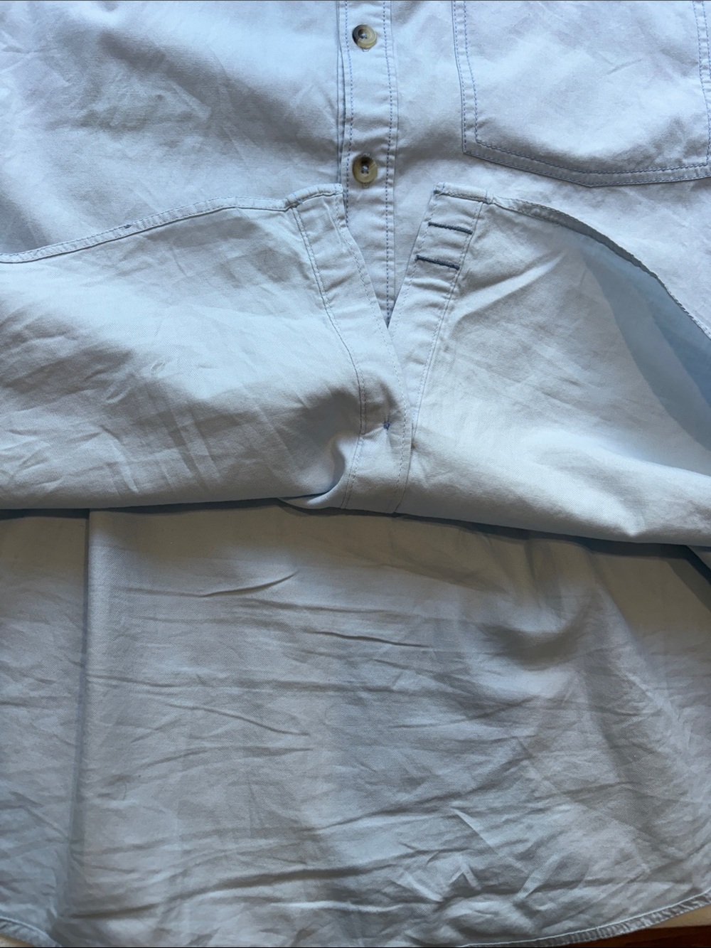 NWOT Free People Freddie oversized Light Blue Button-down cotton shirt size XS - Picture 8 of 12
